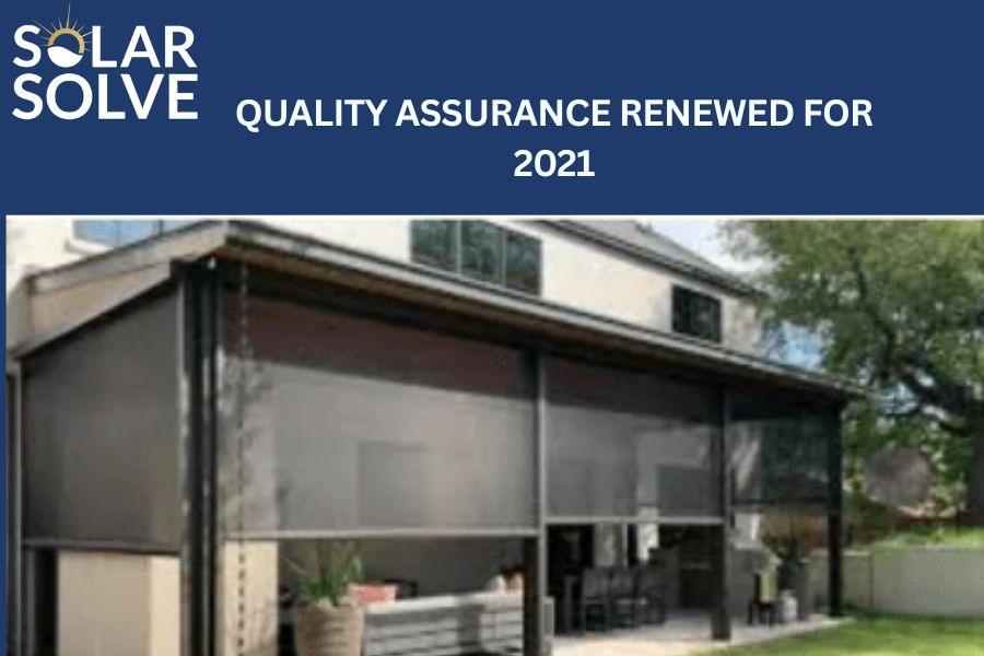 QUALITY ASSURANCE RENEWED FOR 2021