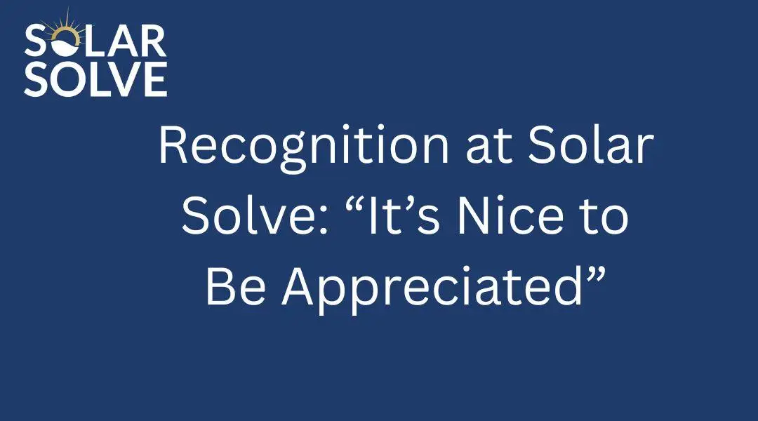 IT’S NICE TO BE APPRECIATED