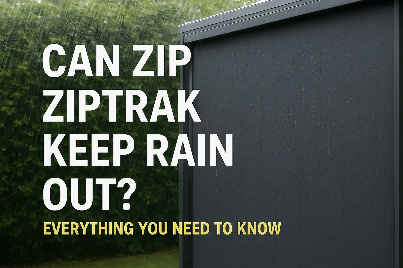 Can Ziptrak Keep Rain Out? Everything You Need to Know