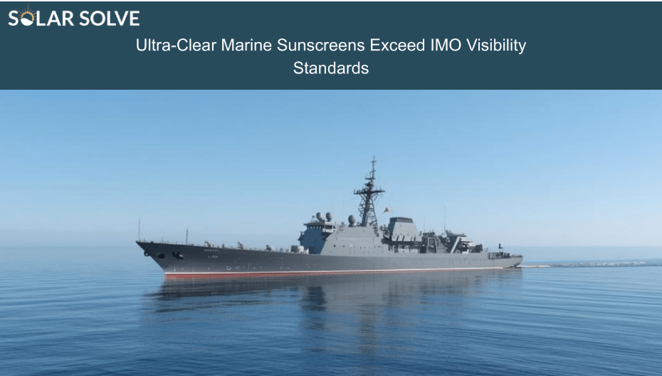 Ultra-Clear Marine Sunscreens Exceed IMO Visibility Standards